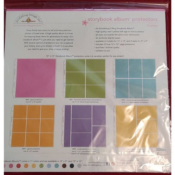 DOODLEBUG DESIGN Storybook album protectors NIP - Picture 4 of 4
